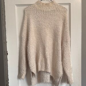Debut Cozy White Women's Oversized Sweater Size: S